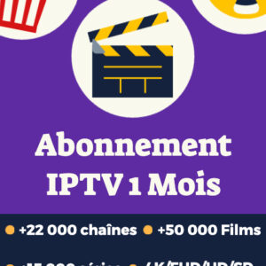 Abonnement IPTV 1 Mois