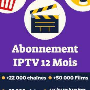 Abonnement IPTV 12 Mois